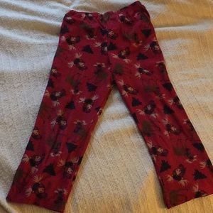 Cute Red boys pajama bottoms with moose pattern